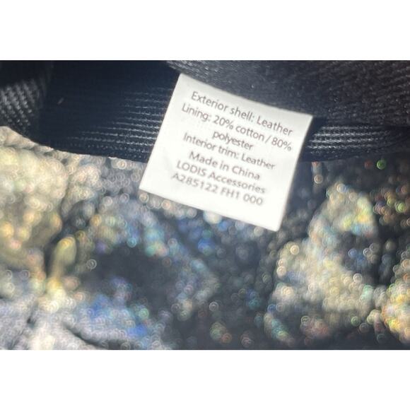 Lodis Butterfly Leather Crossbody Wallet Purse Wristlet Black Iridescent - Picture 12 of 12